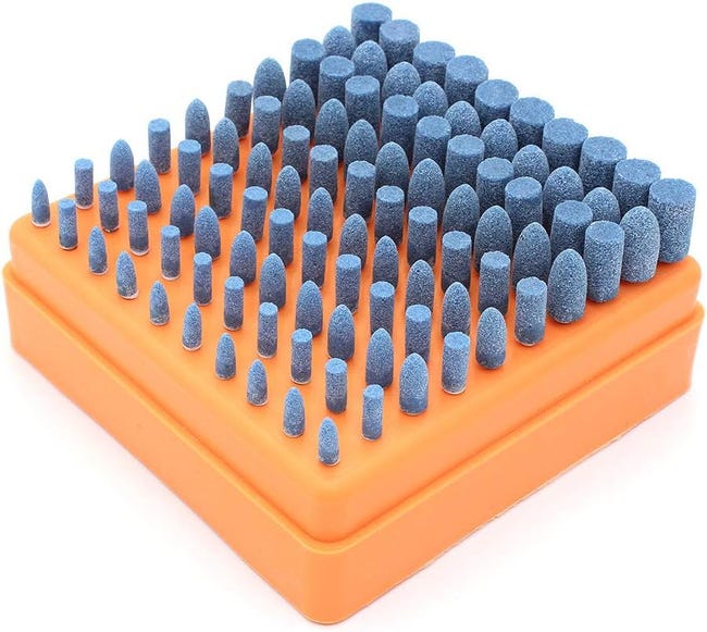Polir La Tête De Meulage,100 Pcs Accessoires De Polissage Multifonctions Pour Dremel Accessoires,diamètre De La Tige De 3mm (bleu)