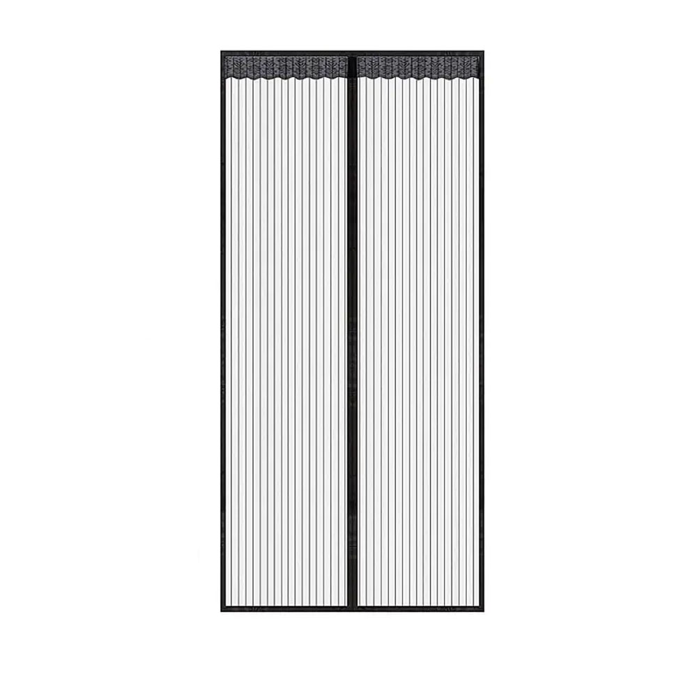 Mosquitera Para Puerta Avec Cierre Magnétique, Cortina Antimoscas, Sin Plagas Y Comoda, 120x210cm, Couleur Negro