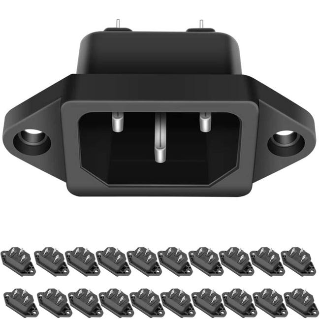 20x Connecteurs C14 Ac 250v 10a Montage Panneau - Prises Iec 320 Pour Appareils Électriques