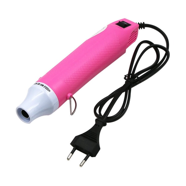 220v Varmlufspistol Diy-präglad Varmluftspistol Skruvmejsel Set Rosa