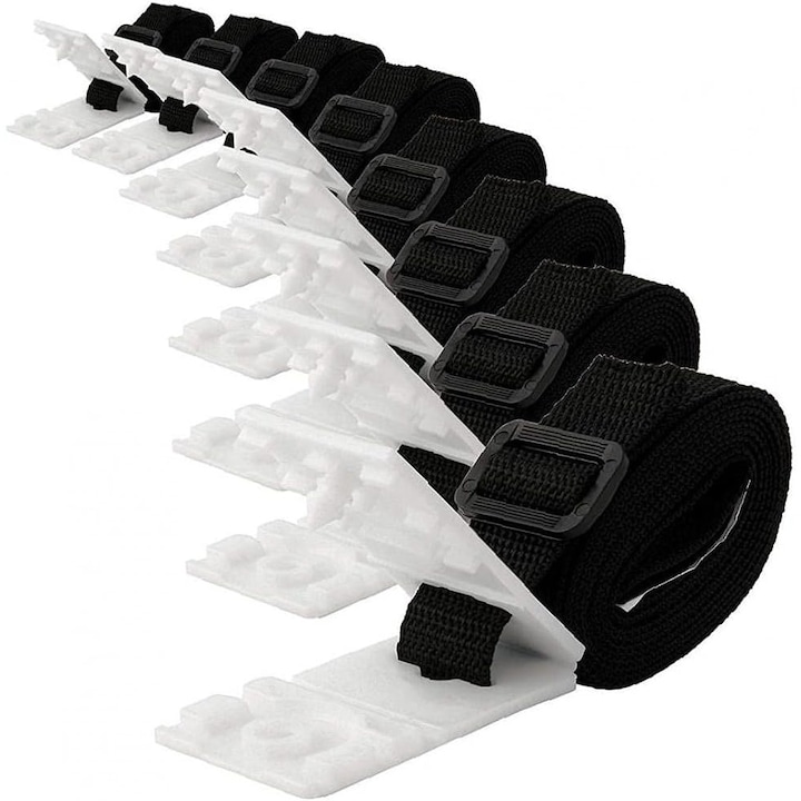 Kit Fixare Prelata Solara Pentru Piscina, Qttvbtna, Plastic, Negru/alb