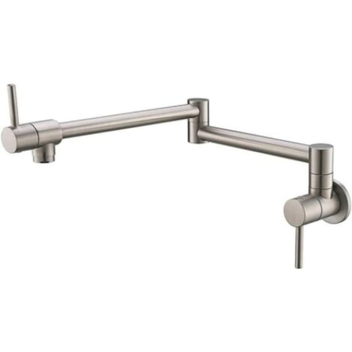 Konyhai Mosogató Csaptelep Qttvbtna, Falra Szerelhető, 500x210 Mm, Rozsdamentes Acél, Ezüst