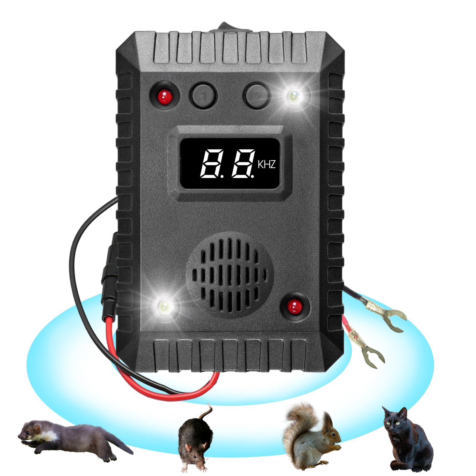 Répulsif Anti Martre,repulsif Ultrason Anti Rongeur Pour Voiture Haute Fréquence,anti Souris Et Rats Pour Moteur De Voiture, Avec Stroboscopique