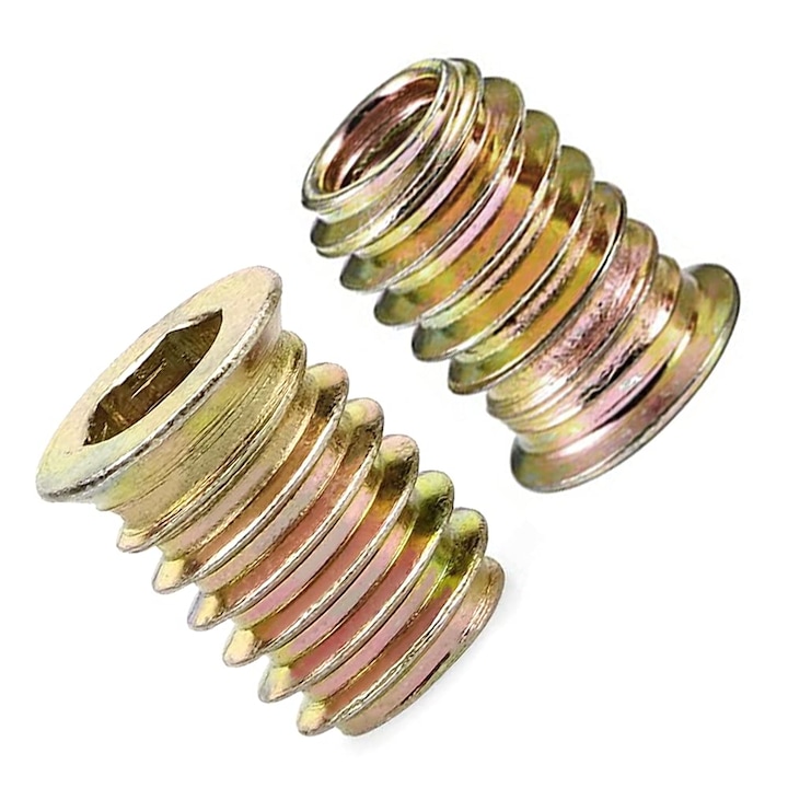 Set 50 Insertii Piulita, Bghyhyhi, Aliaj De Zinc, Filet Hexagonal, M8x20mm