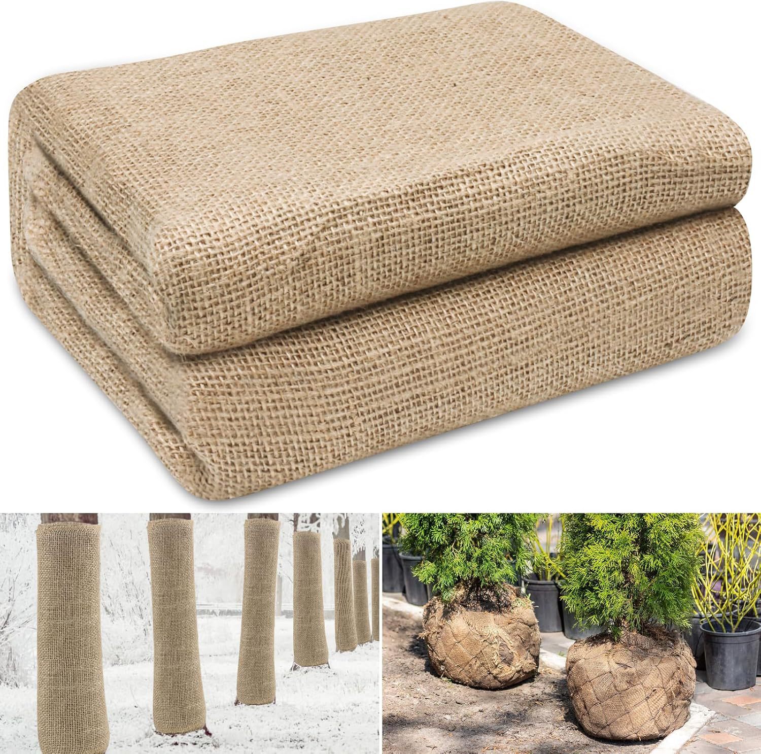 Toile De Jute Naturelle Pour Jardin, Protection Hiver Des Plantes Et Légumes Contre Le Gel 40inx10ft