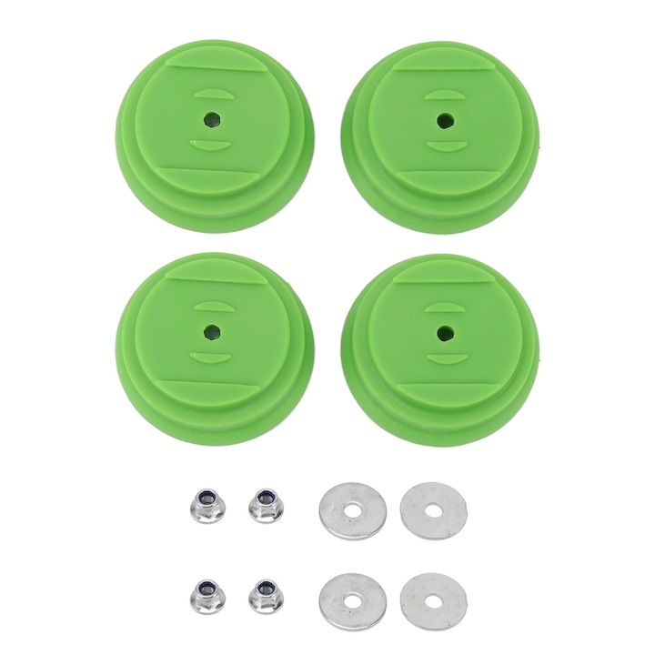Set 16 Accesorii Pentru Cositoare, Tovbmup, Plastic, 4 Capace, 4 Garnituri, 4 Suruburi, Verde/argintiu