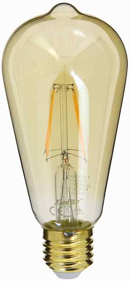 Ampoule Led E27 Vintage St64 Culot E27 - Ampoule Vintage E27 Led Angle Éclairage 320° - Ampoule Filament E27 3 8w Equivalent 30w 350 Lm - Ampoule Led Vintage Lumière Blanche Chaude - Rfde400sta Xanlit