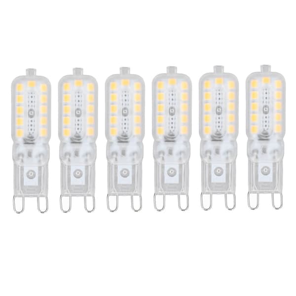 Packung Mit 6 G9 5w Led-lampen, Klarglas, 22 Leds, G9-sockel, Dimmbar, Warmweiß 110-140v, Ideal Für Deckenleuchten, Wandleuchten Und Tischlampen.