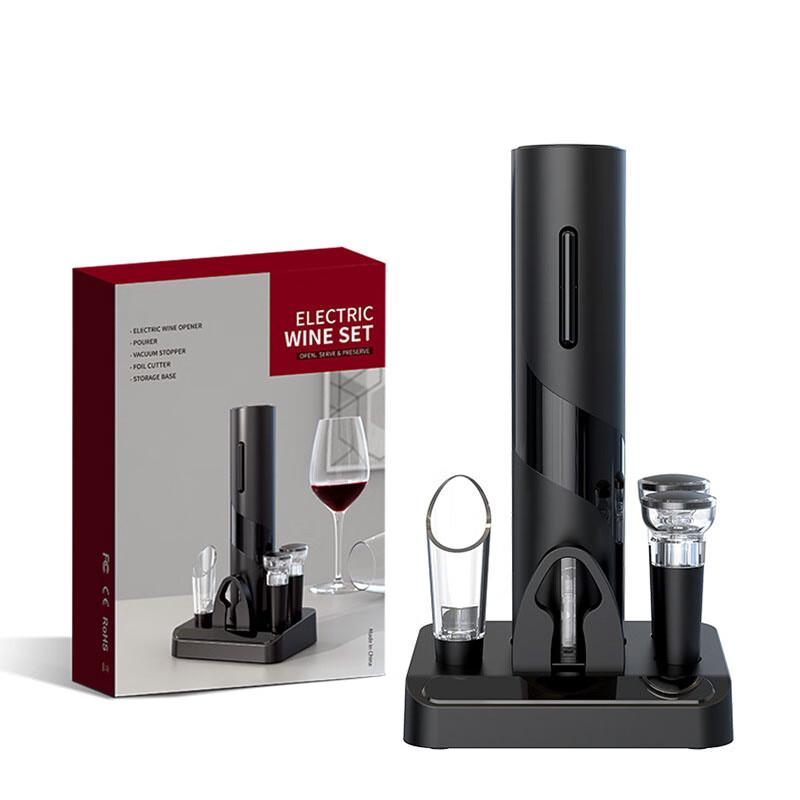 5-in-1 Multifunktions-elektroflaschenöffner, Weinrot, Ideales Geschenk Für Unternehmen, Professionelles Entstopfungswerkzeug Für Küche Und Bar