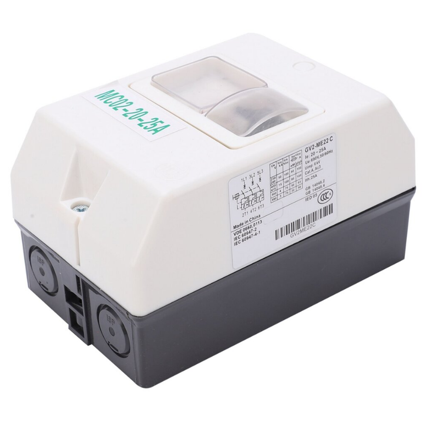 Ersatz-schutzschalter Mc02-20-25a 220v/380v, Wasserdicht, Thermomagnetisch, Automatischer Motorschutzschalter