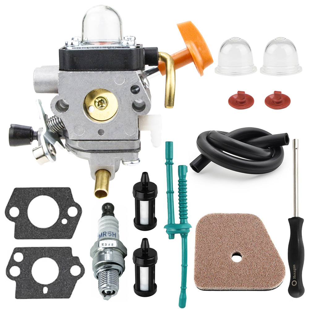 Vergaser Kompatibel Mit Stihl Fs87-130, Hl95, Ht100, Km90 – Set Mit Zündkerze, Luftfilter Und Kraftstofffilter
