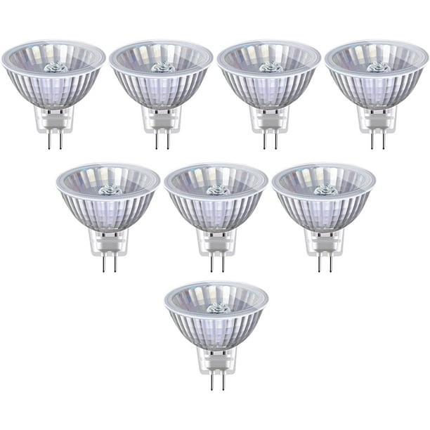Mr16-halogenlampen, Gu5.3-sockel, Warmweiß, Dimmbar, 2800 K, 35 W, 12 V, 480 Lm, 38° Abstrahlwinkel, Gartenwegbeleuchtung, 8er-packung