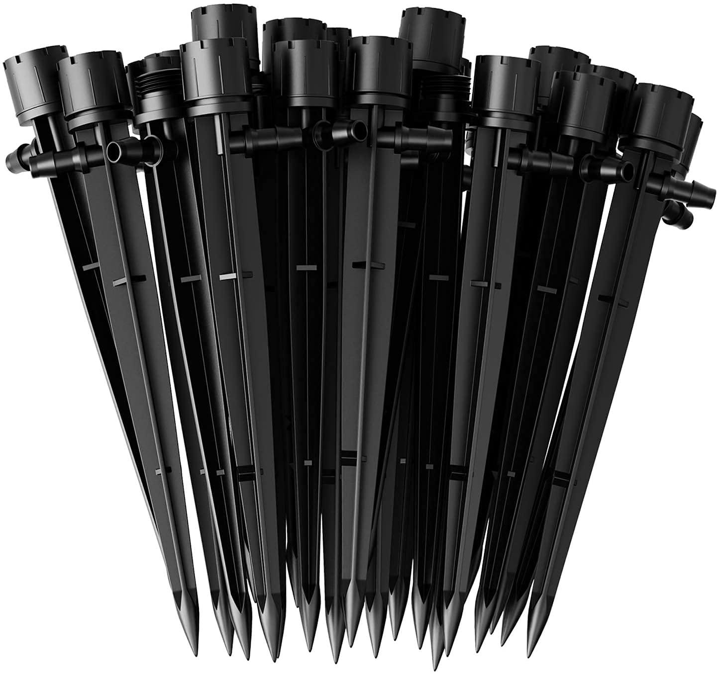 50-teiliges Bewässerungssystem Mit 8 Verstellbaren Löchern, 360° Verstellbaren Mikro-tropf-emittern Und Geeignet Für 4-mm-/7-mm-schläuche.
