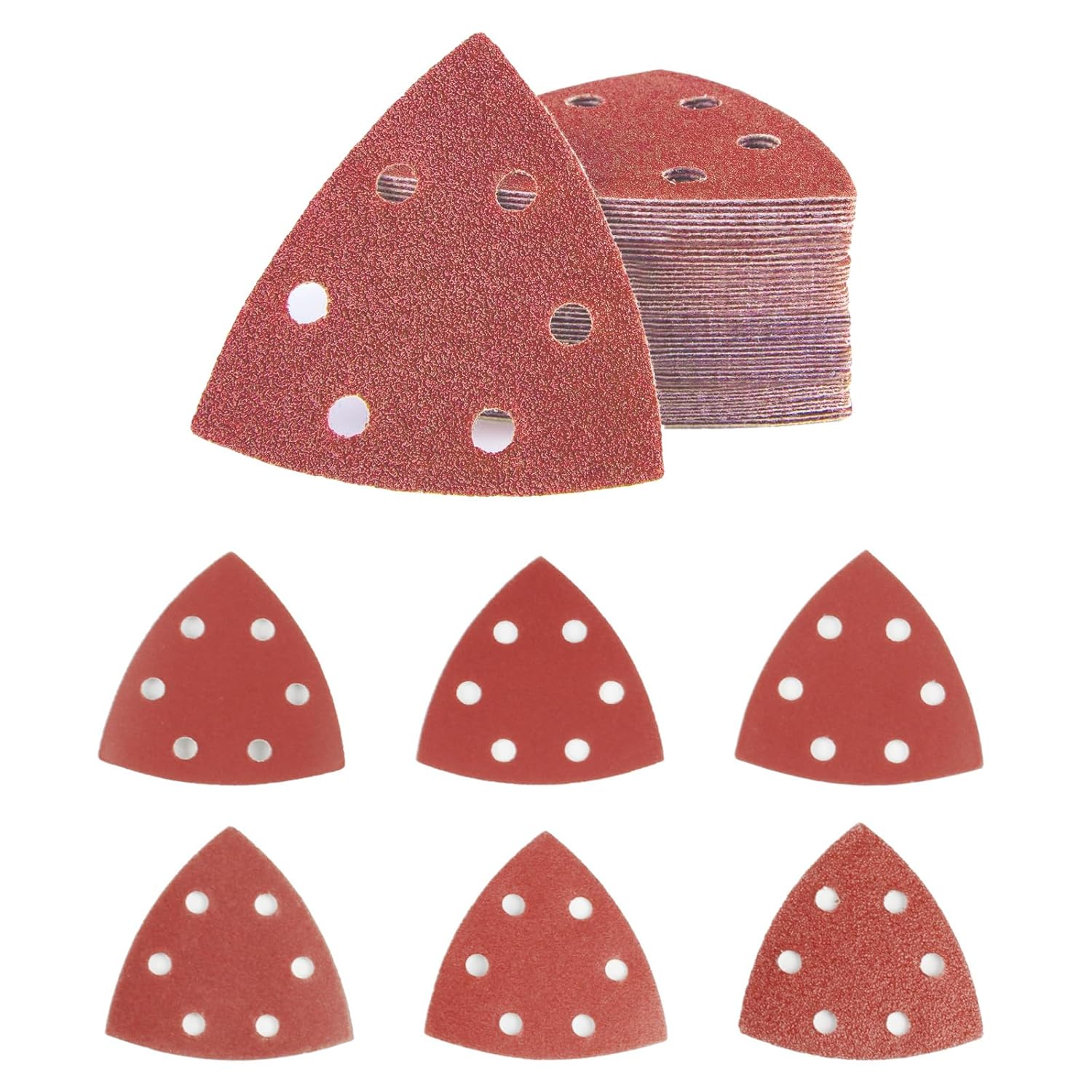 Packung Mit 60 Schleifblättern Für Delta-schleifmaschinen, Selbstklebende Glasscheiben Zum Holzschleifen, Bosch-kompatibel, Körnungen 60/120/180/240/320/400