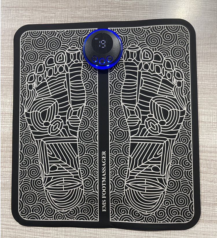 Set Mit 2 Elektrischen Fußmassagematten, Beinmuskelstimulatoren, Fußmassagekissen Mit Wärmefunktion, Entspannung Zu Hause