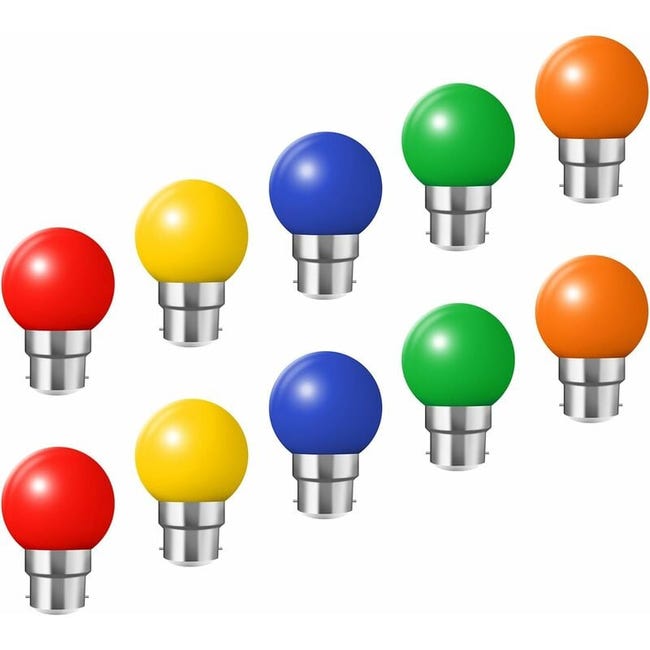 Packung Mit 10 B22-bajonett-led-lampen, 2 W (entspricht 20 W), Energieeffizient Und Farbenfrohe Beleuchtung