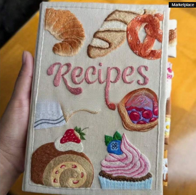 Handgefertigtes, Kunstvolles Rezeptbuch, Ein Personalisiertes Kulinarisches Tagebuch Zum Aufschreiben Ihrer Lieblingsrezepte.
