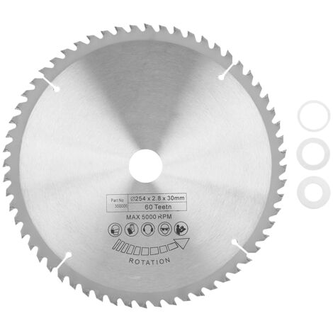 254 Mm 60-zahn-hartmetall-kreistrennscheibe, Vielseitige Tct-scheibe Für Metall, Holz Und Kunststoff, Präzises Schneiden, Professionelles Werkzeug.