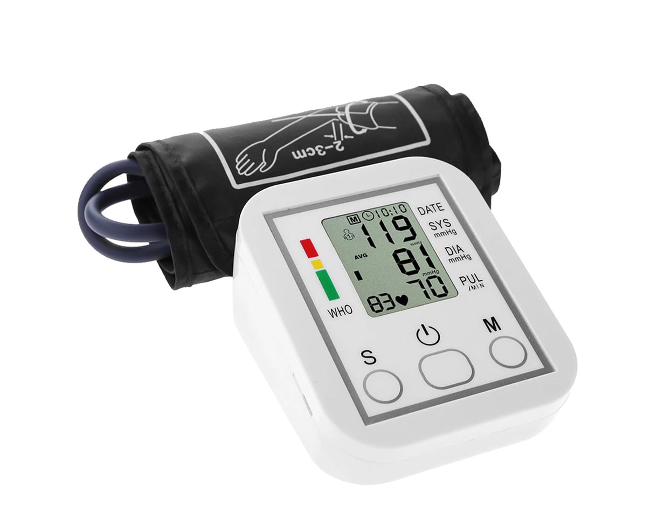 Tragbares Oberarm-blutdruckmessgerät Für Den Heimgebrauch, Elektronisches Manschetten-blutdruckmessgerät, Blutdruckmessgerät Für Zu Hause.
