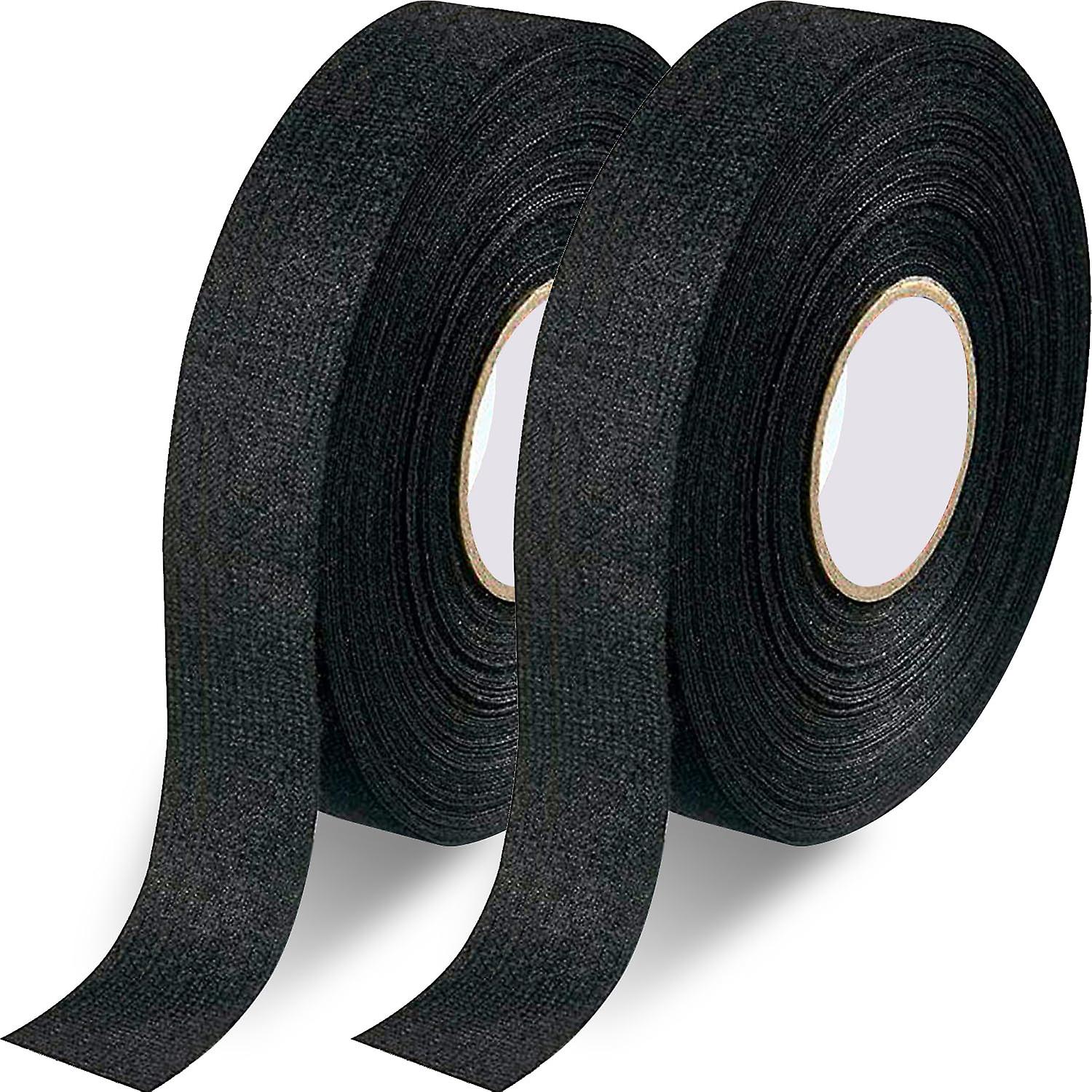 Schwarzes Isolierband 25 M X 19 Mm, Hochtemperaturbeständiger Elektrischer Klebstoff, Abriebfestes Gewebe Für Kfz-verkabelung