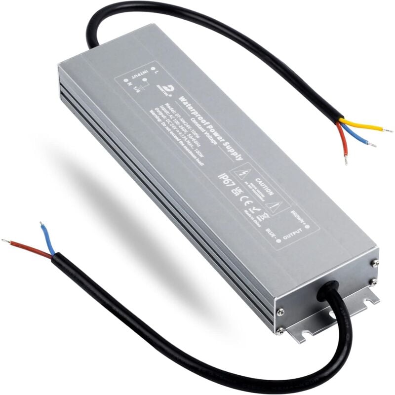 12v 100w Ultraflaches Ip67 Led-netzteil – Wasserdichter Transformator Für Led-streifen, 100–240v Ac Treiber, Schlank Und Geräuschlos