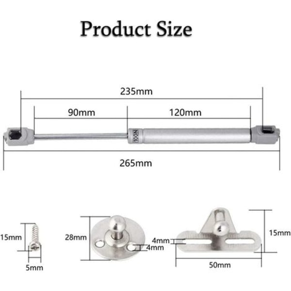 4-teilige 100-n-gasfeder, Pneumatikzylinder Für Schranktüren, Hebearm Für Küchenmöbel, Hydraulikfeder