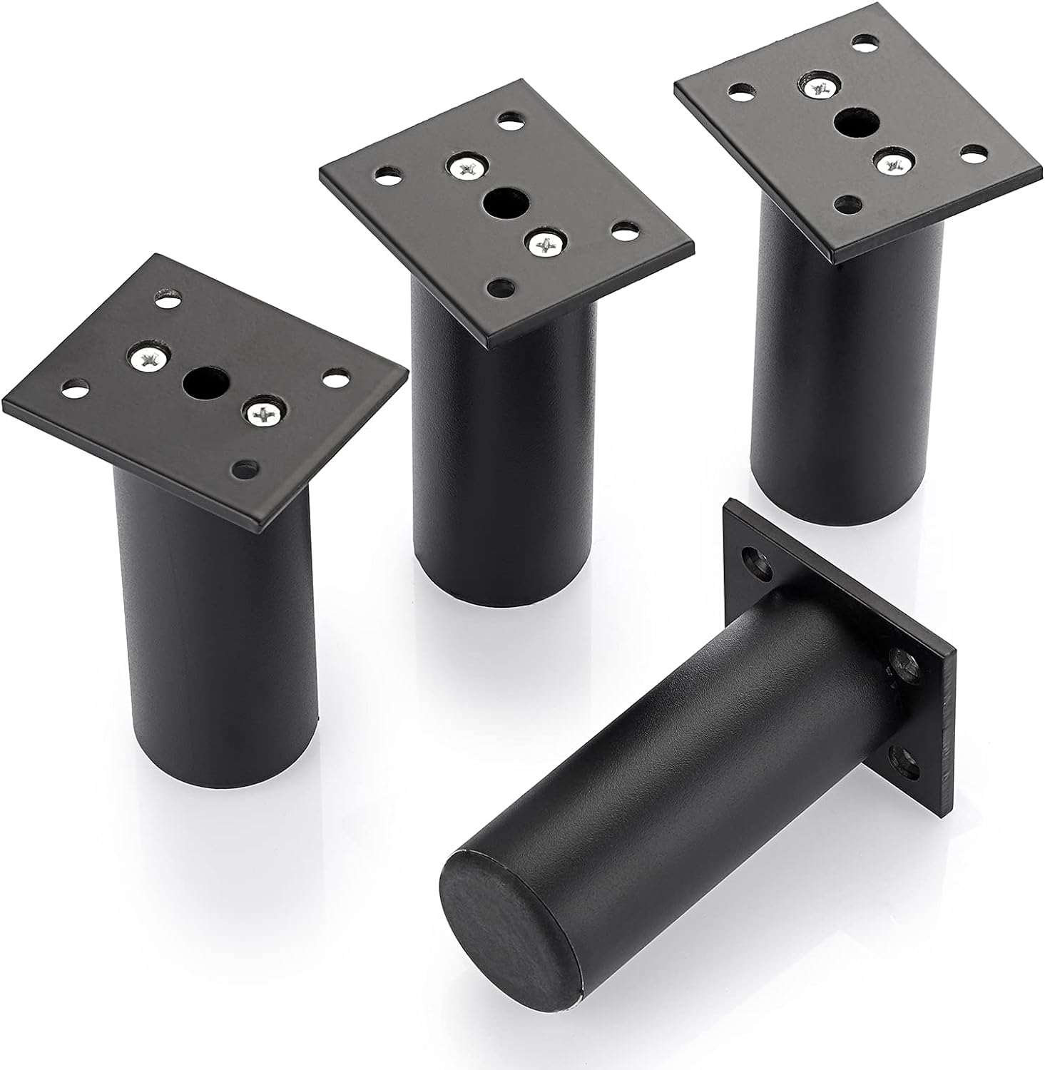 4 Verstellbare Aluminium-bettfüße Zum Anheben Von Möbeln, Verstellbare Füße Für Bettgestell, Kleiderschrank, Tisch – Schwarz, Höhe 10 Cm