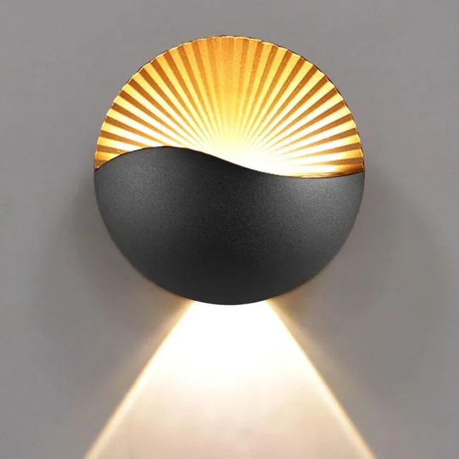 Moderne 6-w-led-wandleuchte Aus Aluminium, Verstellbare Strahlerfunktion Nach Oben/unten, Wasserdicht (ip65), Ideal Für Den Innen- Und Außenbereich, Modernes Design