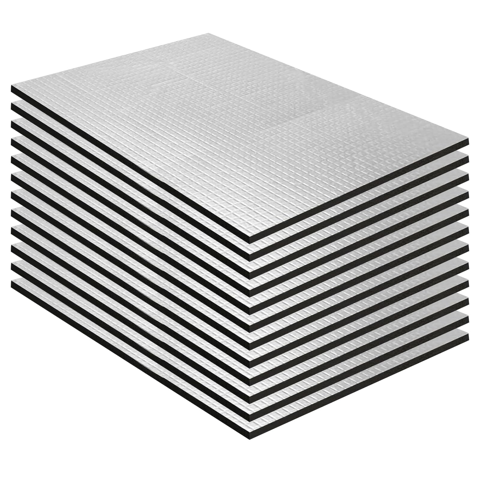 12-teilige Auto-schalldämmmatte, 40x25cm Selbstklebender Wärme- Und Schalldämmschaum, Geräuschreduzierende Paneele Für Motorhaube Und Schiebedach, Effektive Schallabsorption.