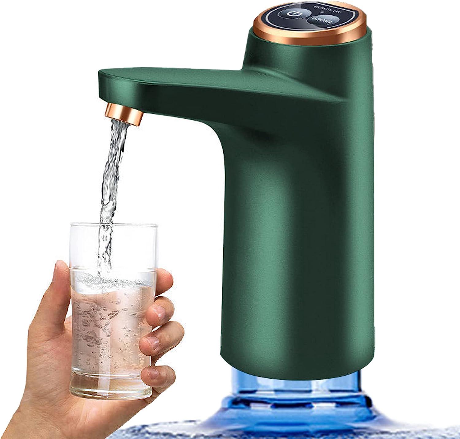 5-gallonen-flaschen-wasserspender, Tragbare Wasserpumpe Mit Zwei Tasten, Großes Fassungsvermögen, Usb-aufladbar, Vielseitig Einsetzbar Für Wasserflaschen, Grüne Farbe.
