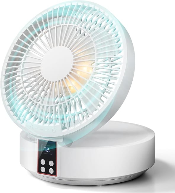 Leiser Tischventilator Mit Fernbedienung, Usb-aufladbar, 3 Geschwindigkeitsstufen, Leistungsstark Und Tragbar Für Den Tisch.