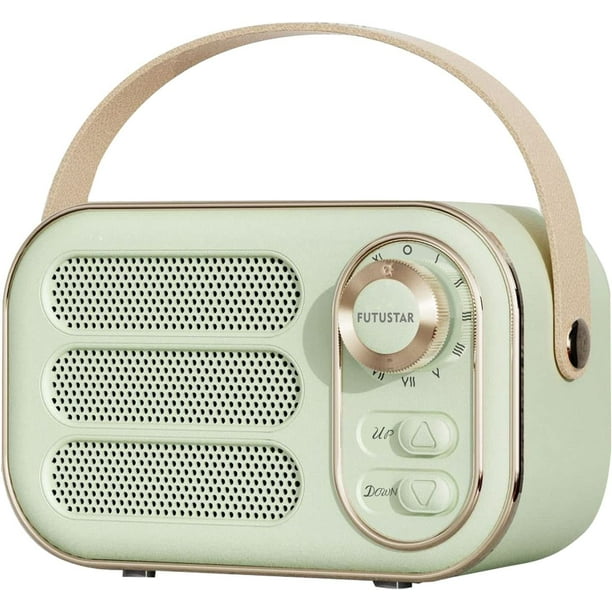 Tragbarer Retro-vintage-bluetooth-lautsprecher, Kabelloser 5.0-lautsprecher Mit Hoher Lautstärke, Kopfhöreranschluss, Tf-kartensteckplatz, Usb- Und Aux-eingang, Antik-stil Für Küche, Schlafzimmer, Bür