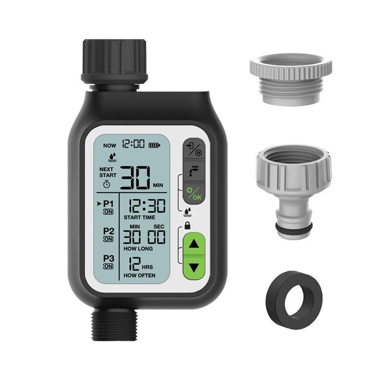 Automatischer Gartensprenger Mit Bewässerungstimer, Manueller Steuerung, Regensensor, Wasserdicht, 3 Separate Bewässerungszyklen, Bewässerungstimer Für Gartenschlauch
