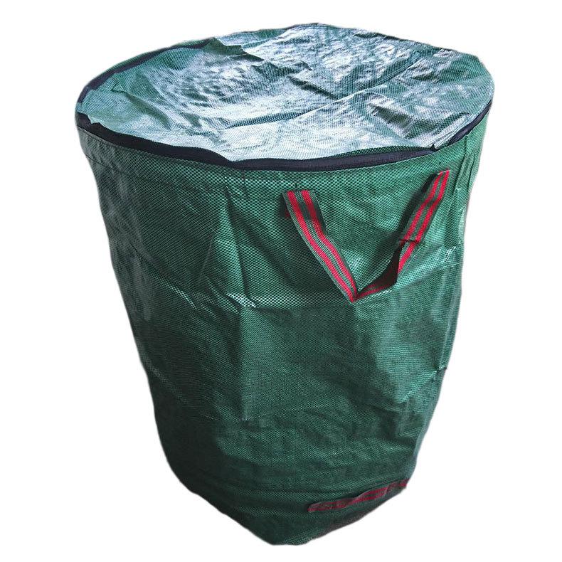 300-liter-gartensack (grün) – Abfallsack Für Laub Und Pflanzenabfälle – Wiederverwendbar, Faltbar Und Freistehend