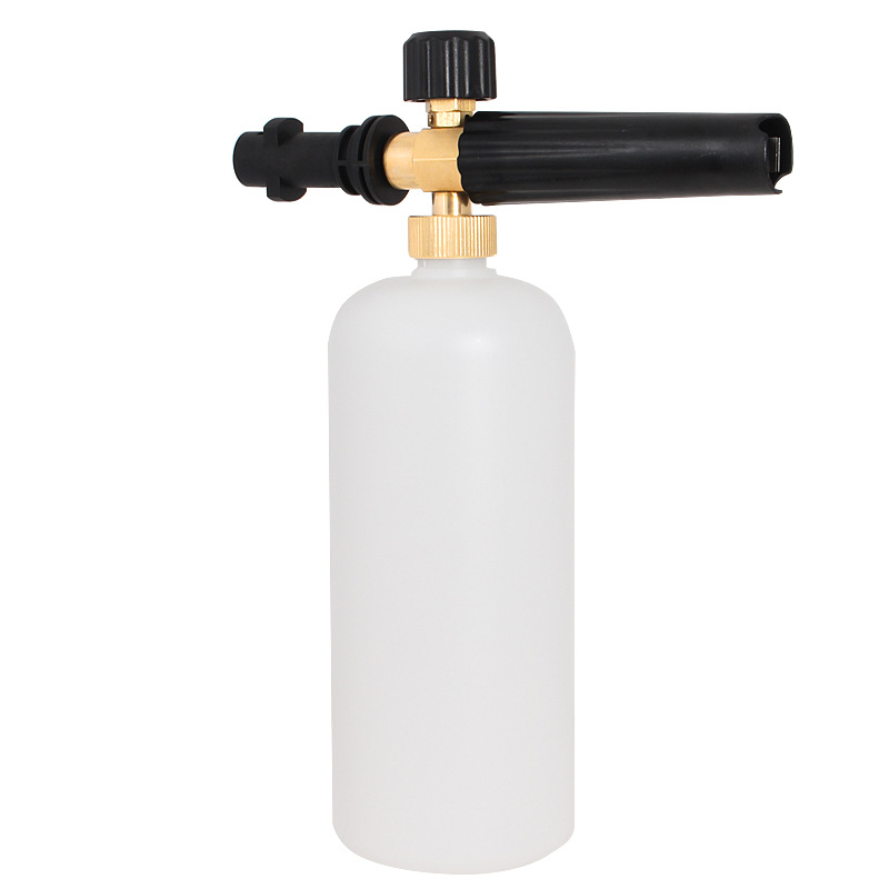 Haute Pression À Mousse Lance À Mousse De Neige, Réglable Canon A Mousse Compatible Avec Karcher Série K2/k3/k4/k5/k6/k7 Nettoyeur Pour Voiture Moto 1l Bouteille