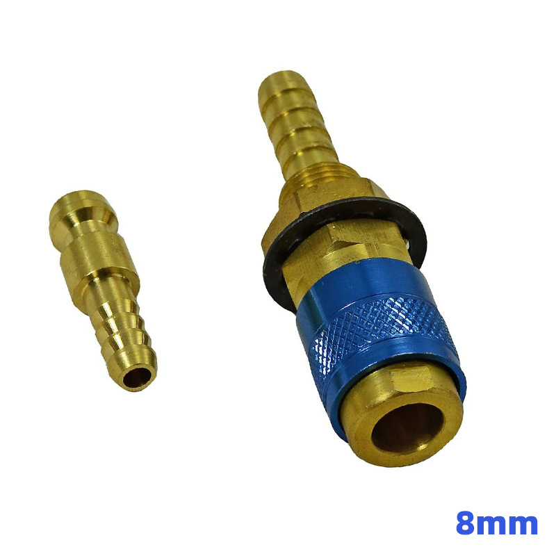 Raccord Rapide Chalumeau Oxygène Acétylène, 2 Pièces Adaptateur De Gaz De Soudage 8mm, Raccord Gaz Connecteurs Rapides, Raccords De Connexion Rapide De Gaz Pour Torche De Soudage Tig