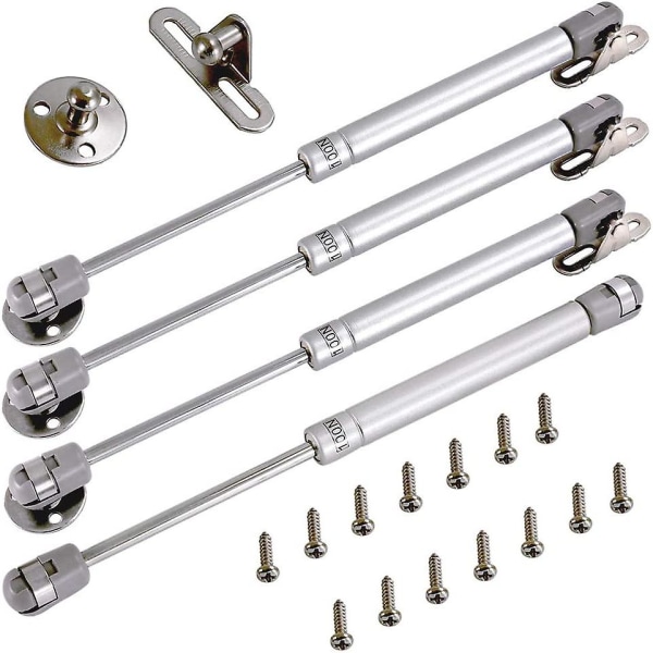 4 Ressorts À Gaz 150 N / 15 Kg 270 Mm Ressort À Gaz Hydraulique Pour Meubles De Cuisine, Levage De Porte D'Armoire Avec Vis (4 Pièces - 150 N)