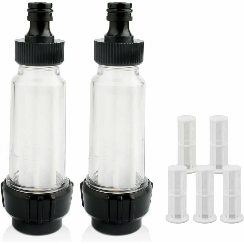 Filtre A Eau Pour Karcher，3/4&quot Nettoyeur Filtre Tuyau Arrosage,2 Filtres, 2 Connecteurs, 5 Filet De Filtre, Pour Tous Les Nettoyeurs Haute Pression, Arrosage De Jardin, Camping Car