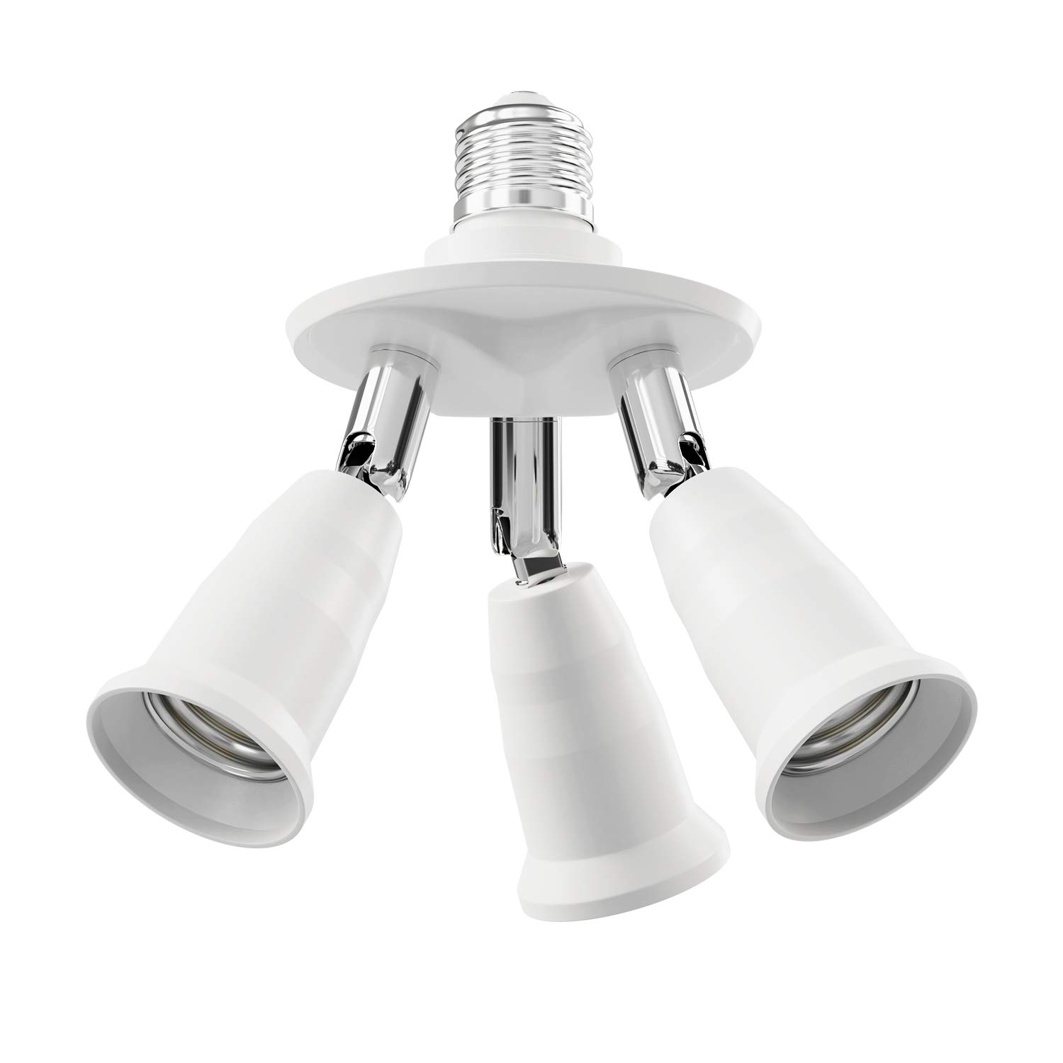 Adaptateur De Douille E27, Triple Distributeur, Blanc