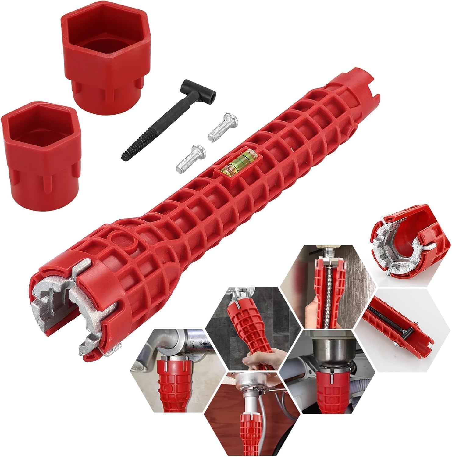 Clé De Robinet 8 En 1 - Outil Multifonction Pour Installation De Robinet - Pour Lavabo, Salle De Bain, Cuisine