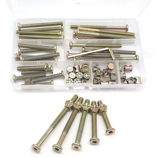 Kit Vis De Lit De Bébé 25-set - Différentes Tailles M6x40mm/50mm/60mm/70mm/80mm