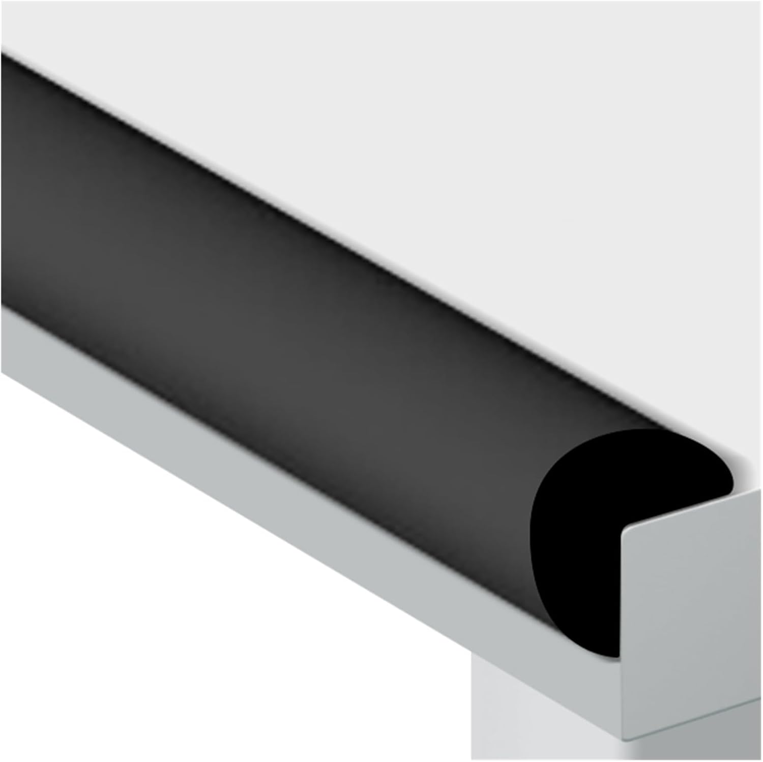 Bandes De Sécurité En Mousse, Forme En L Protection De Bord Bande De Protection D'Angle, Auto-adhésif Enfants Bande Anti-collision Pour Le Tableau Chaise Banc Tv Meubles Lit ( Color : Black , Size : 2