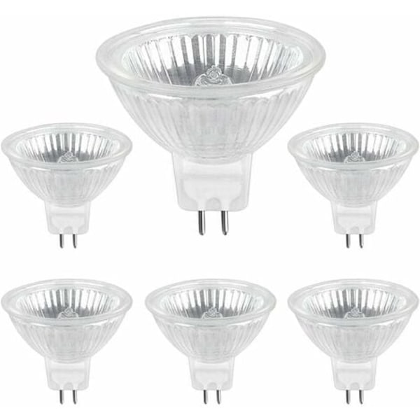 Ampoule Halogène Gu5.3 35w 12v, 400lm Blanc Chaud 2700k Dimmable, Ampoule Spot Halogène Mr16, 6 Pièces.