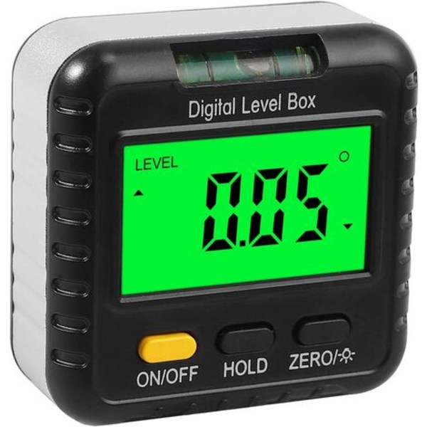 Inclinomètre Numérique, Niveau À Bulle Numérique Avec Écran Lcd Rétroéclairé Vert, Indicateur D'Angle Magnétique Et Horizontalité