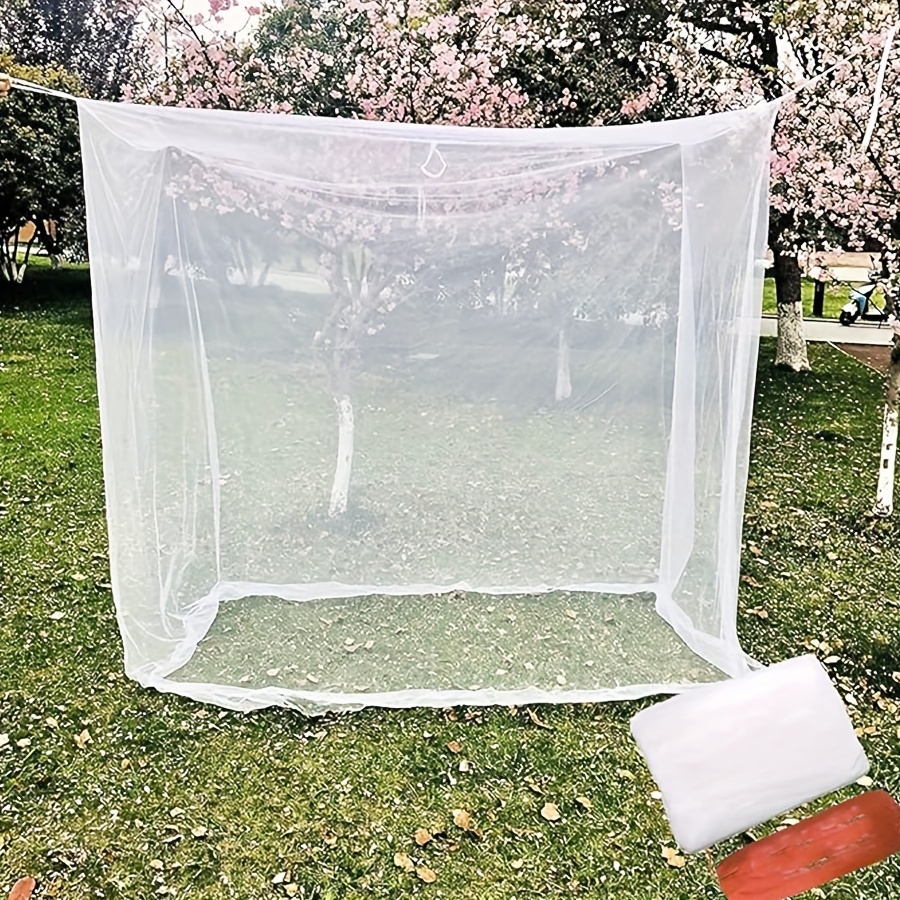 Tente De Camping Ultra Grande Moustiquaire Pour Le Camping, Maille À Trous Les Plus Fins 15, Rideau De Filet Carré Pour Lit Superposé, Camping, Literie, Patio, Installation Facile