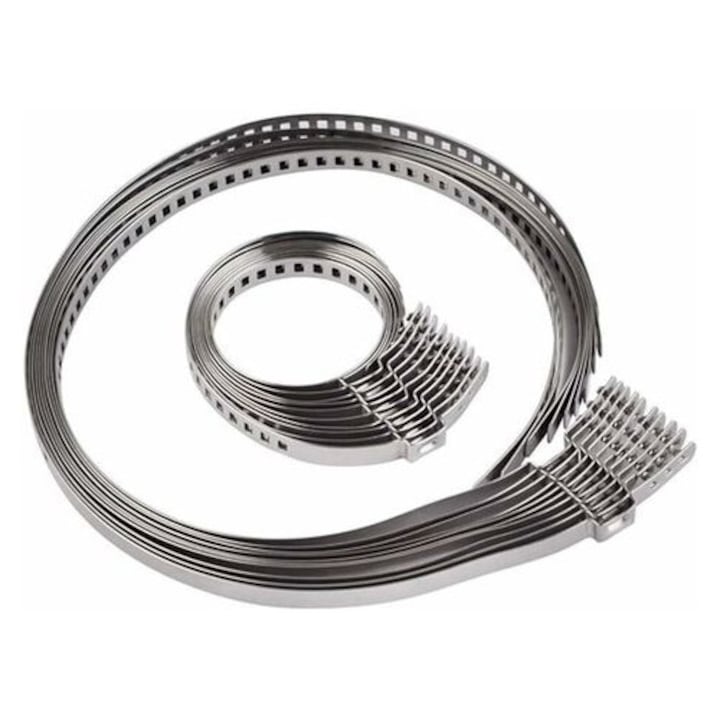 Set 10 Cleme Reglabile Din Otel Inoxidabil Pentru Furtun 4-12mm 63mm