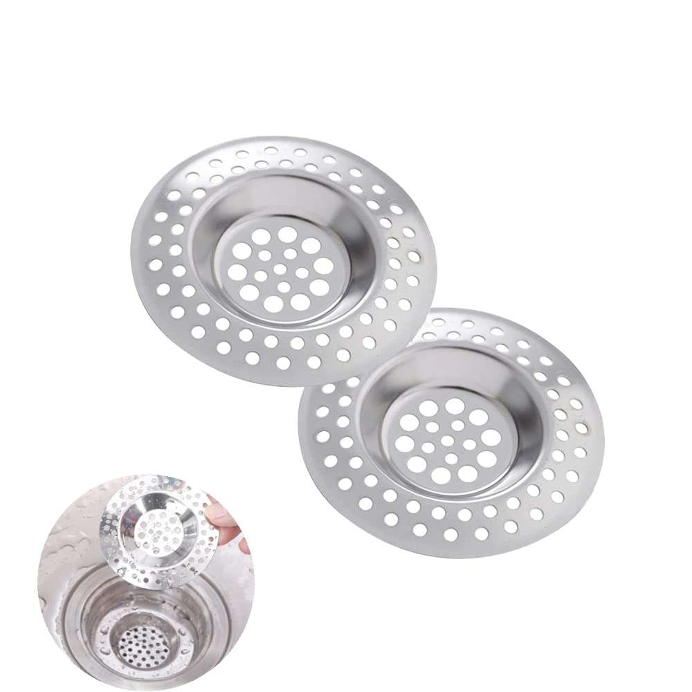 2 Pcs Filtre Évier Cuisine, Évier Filtre De Vidange, Grille Evier Cuisine, Filtre À Évier En Acier Inoxydable, Pour Évier De Cuisine/salle De Bain Filtre Anti-obstruction