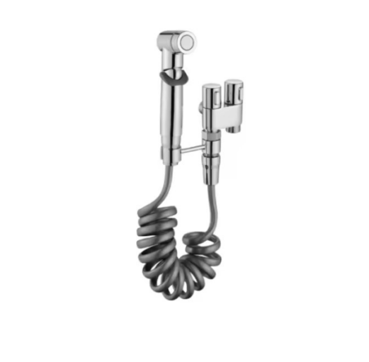 Handheld Bidet Sprayer For Toilet, Bidet Attachment With Dual Control Valve (1 Inlet And 2 Outlets) For Feminine Hygiene, Pets, And Clothing, Black