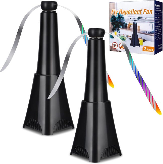 Lot De 2 Ventilateurs Anti-moustiques De Table Pour Intérieur Et Extérieur Avec Crochet Pour Éloigner Les Mouches Et Les Insectes Des Aliments (sku Produit : 95995297 Sku Offre : Lehua25.4.28-30)