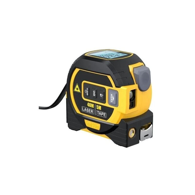 Mètre Laser Numérique 3 En 1 Avec Ligne Laser Croisée, 131ft Télémètre Laser Numérique, 16ft Mètre À Ruban Avec Rétroéclairage Lcd Pour Distance, Zone, Le Volume